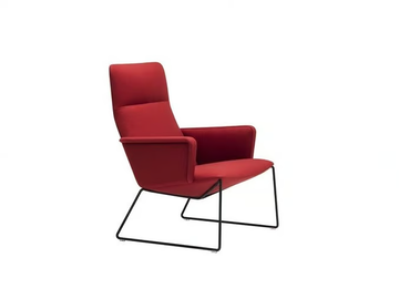 CAPRI LOUNGE BU1696 - Sled base armchair high-back by Andreu World - view 2